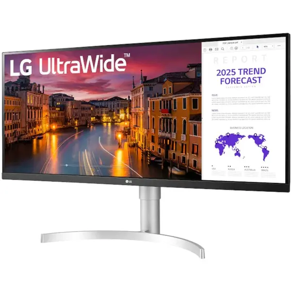 Monitor 34WN650-W, LED IPS LG 34", 2560x1080, DisplayPort, FreeSync, Vesa, Negru