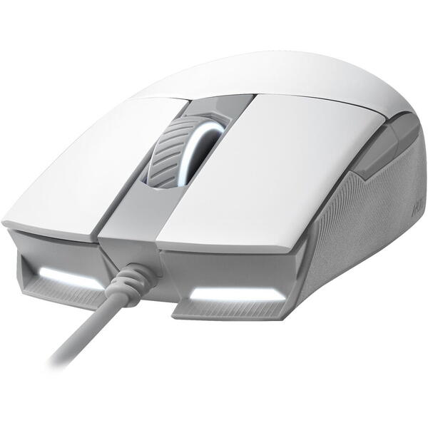 Mouse Asus ROG Strix Impact II Moonlight White, Gaming, RGB, Ambidextru, 6200 dpi