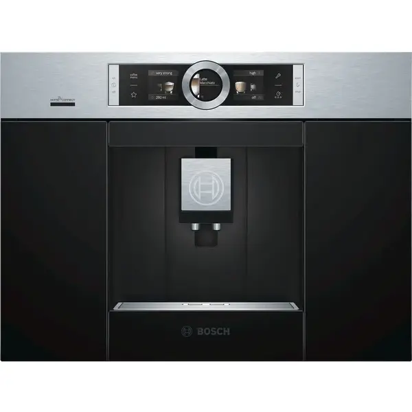 Espressor automat incorporabil Bosch CTL636ES6,1600W, 2.4 l, Recipient boabe 500g, Funcție Home Connect, 19 bari, Display TFT, Filtru BRITA inclus