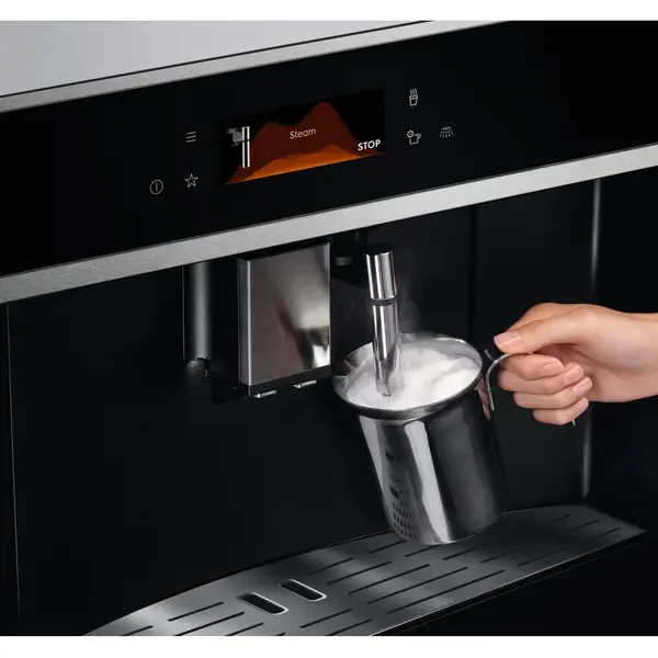 Espressor automat Electrolux incorporabil, Seria 900 PRO, Control touch, 12 programe, Display TFT activ, Capacitate rezervor apa 2.5 l, Capacitate rasnita 350 grame, Indicator reumplere cafea si apa, Inox antiamprenta