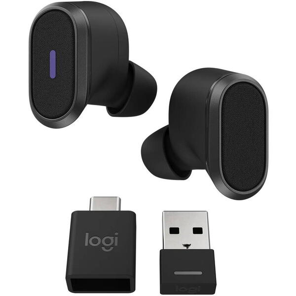 Casti Logitech Zone True Wireless, ANC, Bluetooth - GRAPHITE