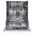 Masina de spalat vase Heinner HDW-FS6062WE++, 12 Seturi, 6 programe, Clasa E, Program Rapid 30’, 60 cm