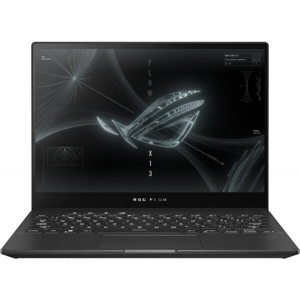 Laptop Asus Gaming 13.4 inch ROG Flow X13 GV301RE, FHD+ 120Hz Touch, Procesor AMD Ryzen 9 6900HS (16M Cache, up to 4.9 GHz), 16GB DDR5, 1TB SSD, GeForce RTX 3050 Ti 4GB, Win 11 Home, Off Black