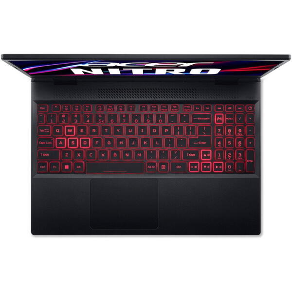 Laptop Acer Nitro 5 AN515-58, Gaming, 15.6inch, Full HD IPS 144Hz, Procesor Intel Core i7-12700H (24M Cache, up to 4.70 GHz), 16GB DDR4, 512GB SSD, GeForce RTX 3060 6GB, No OS, Obsidian Black