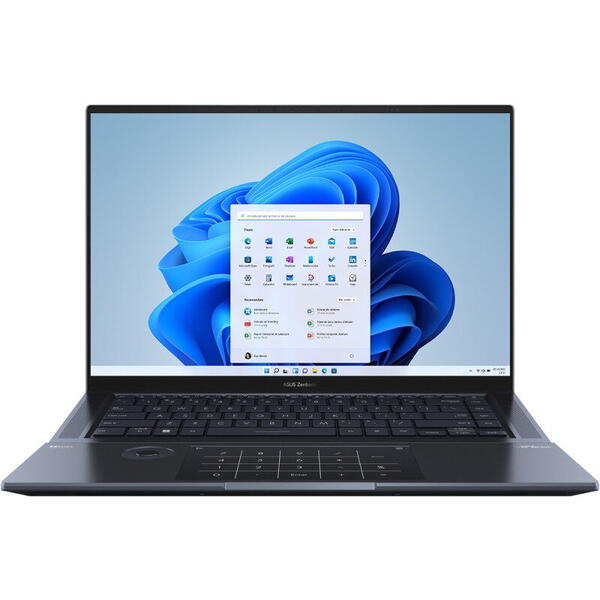 Laptop Asus 16 inch Zenbook Pro 16X OLED UX7602ZM, 4K Touch, Procesor Intel Core i7-12700H (24M Cache, up to 4.70 GHz), 16GB DDR5, 1TB SSD, GeForce RTX 3060 6GB, Win 11 Pro, Tech Black