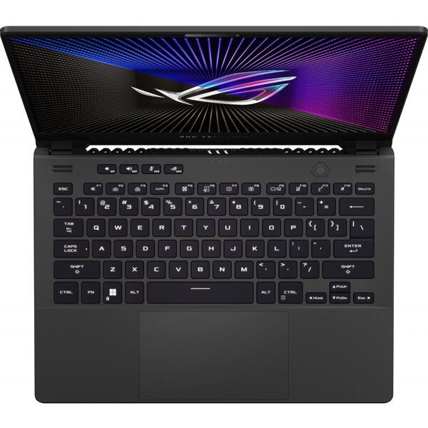 Laptop Asus Gaming 14 inch ROG Zephyrus G14 GA402RJ, FHD+ 144Hz, Procesor AMD Ryzen 7 6800HS (16M Cache, up to 4.7 GHz), 16GB DDR5, 512GB SSD, Radeon RX 6700S 8GB, Win 11 Home, Eclipse Gray AniMe Matrix