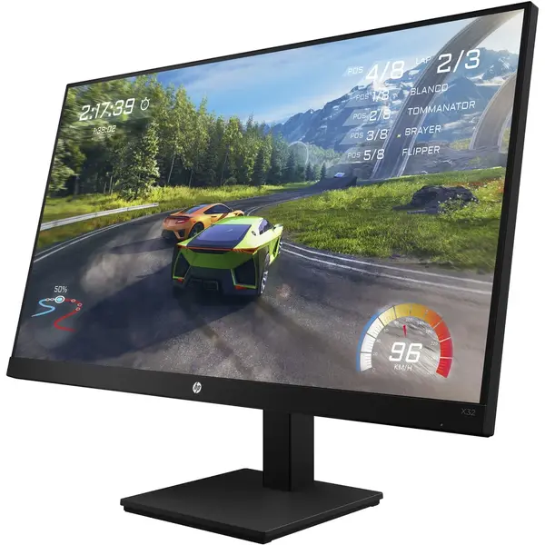 Monitor HP Gaming LED IPS X32 31.5", QHD, Display Port, 165 Hz, FreeSync, Negru, 2V7V4E9