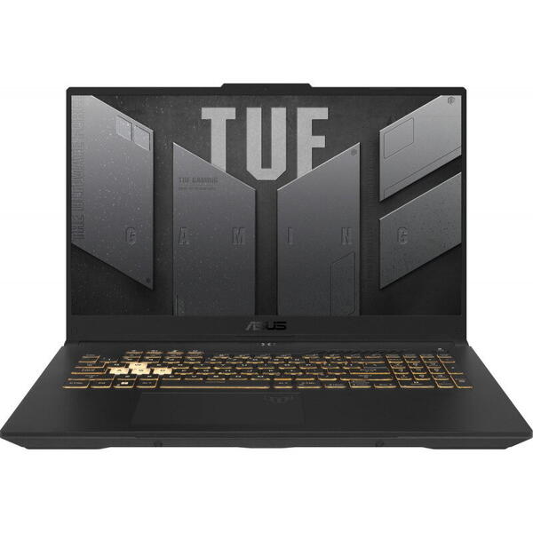Laptop Asus Gaming 17.3 inch TUF F17 FX707ZR, FHD 144Hz, Procesor Intel Core i7-12700H (24M Cache, up to 4.70 GHz), 16GB DDR5, 1TB SSD, GeForce RTX 3070 8GB, No OS, Mecha Gray