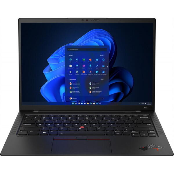 Laptop Lenovo ThinkPad X1 Carbon Gen 10, 14inch, 2.8K OLED, Procesor Intel Core i7-1260P (18M Cache, up to 4.70 GHz), 32GB DDR5, 1TB SSD, Intel Iris Xe, 5G, Win 11 Pro, Black Weave