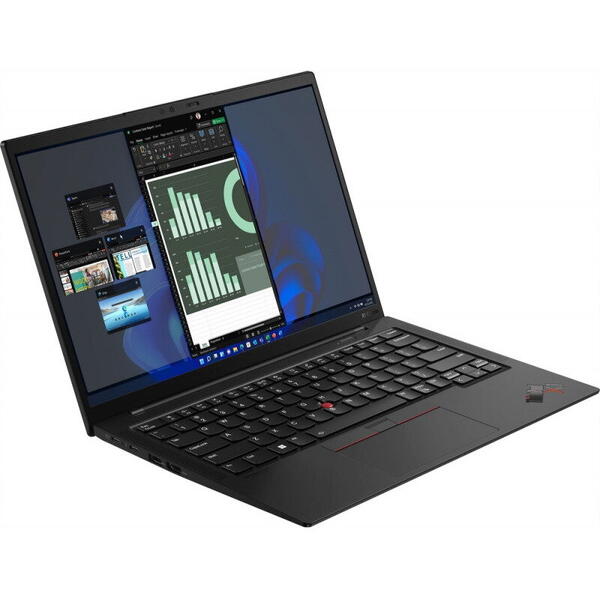 Laptop Lenovo ThinkPad X1 Carbon Gen 10, 14inch, WUXGA IPS, Procesor Intel Core i7-1260P (18M Cache, up to 4.70 GHz), 16GB DDR5, 512GB SSD, Intel Iris Xe, Win 11 Pro, Black Paint