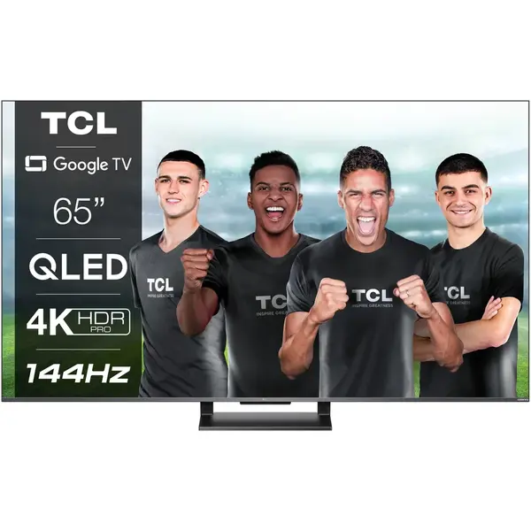 Televizor TCL QLED 65C735, 164 cm, Smart Google TV, 4K Ultra HD, 100hz, Clasa F