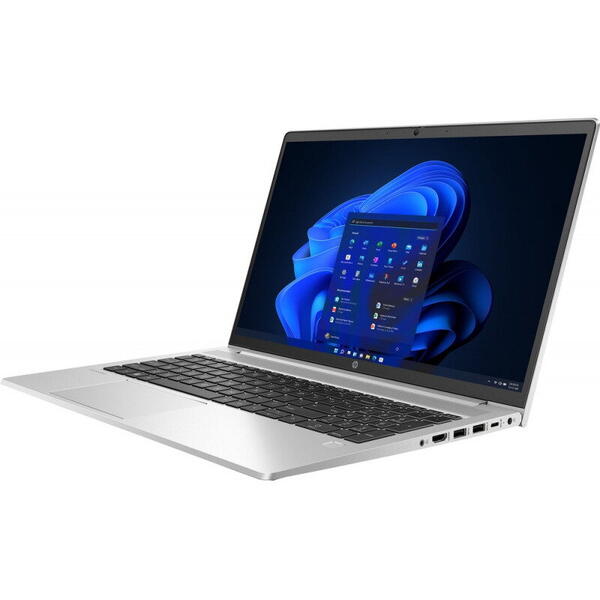 Laptop HP ProBook 450 G9, 15.6inch, Full HD IPS, Procesor Intel Core i5-1235U (12M Cache, up to 4.40 GHz, with IPU), 8GB DDR4, 512GB SSD, GeForce MX570 2GB, Free DOS, Silver