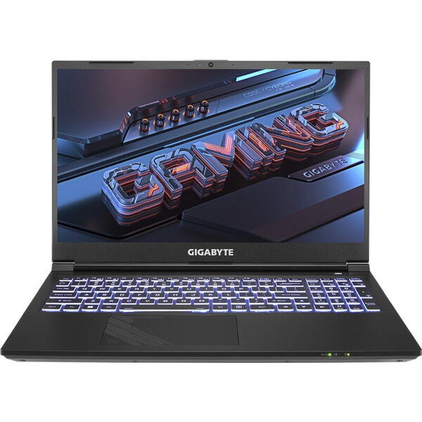 Laptop Gigabyte Gaming 15.6 inch G5 ME, FHD 144Hz, Procesor Intel Core i5-12500H (18M Cache, up to 4.50 GHz), 16GB DDR4, 512GB SSD, GeForce RTX 3050 Ti 4GB, Free DOS, Black