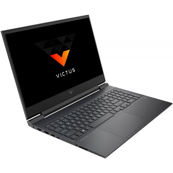 Laptop HP Gaming 15.6 inch Victus 15-fb0016nq, FHD IPS, Procesor AMD Ryzen 5 5600H (16M Cache, up to 4.2 GHz), 8GB DDR4, 512GB SSD, GeForce RTX 3050 Ti 4GB, Free DOS, Mica Silver