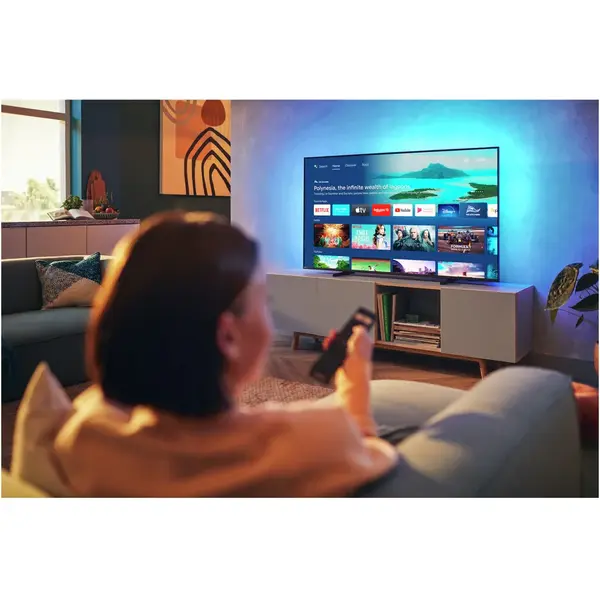 Televizor Philips LED 50PUS8057, 126 cm, Smart Android, 4K Ultra HD, Clasa F
