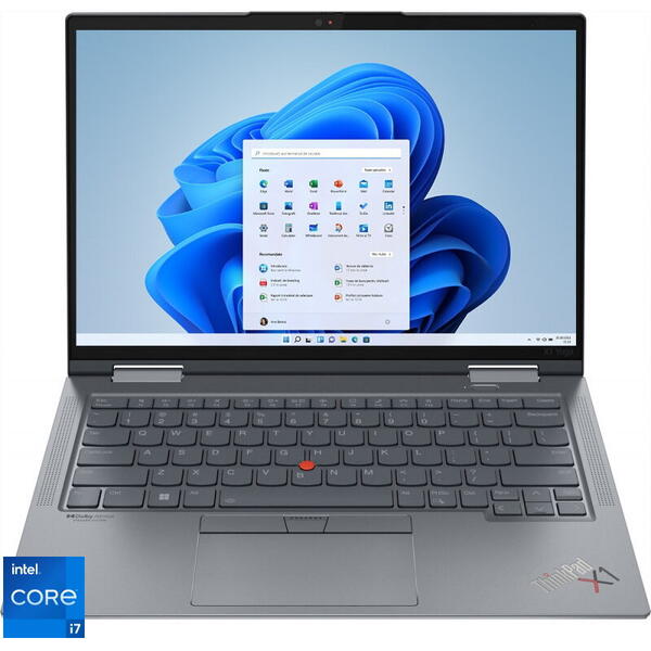 Laptop Lenovo 14 inch ThinkPad X1 Yoga Gen 7, WUXGA IPS Touch, Procesor Intel Core i7-1260P (18M Cache, up to 4.70 GHz), 16GB DDR5, 512GB SSD, Intel Iris Xe, Win 11 Pro, Storm Grey