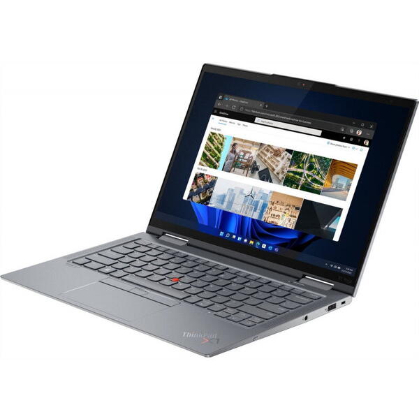 Laptop Lenovo 14 inch ThinkPad X1 Yoga Gen 7, WUXGA IPS Touch, Procesor Intel Core i7-1260P (18M Cache, up to 4.70 GHz), 16GB DDR5, 512GB SSD, Intel Iris Xe, Win 11 Pro, Storm Grey