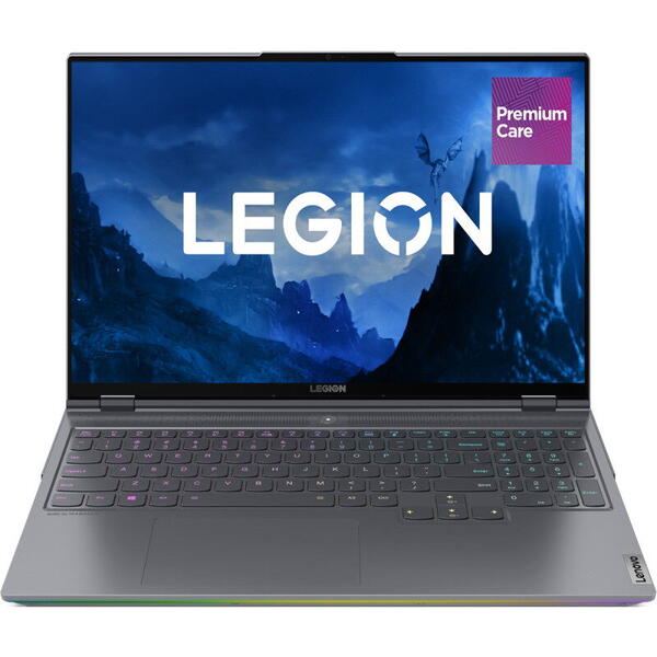 Laptop Lenovo Gaming 16 inch Legion 7 16ACHg6, WQXGA IPS 165Hz G-Sync, Procesor AMD Ryzen 9 5900HX (16M Cache, up to 4.6 GHz), 32GB DDR4, 2x 1TB SSD, GeForce RTX 3080 16GB, No OS, Storm Grey, 3Yr Onsite