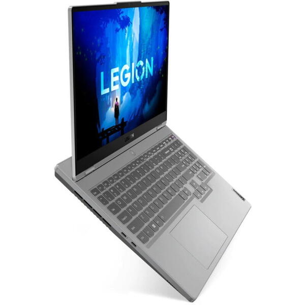Laptop Lenovo Gaming 15.6 inch Legion 5 15IAH7H, FHD IPS 165Hz G-Sync, Procesor Intel Core i7-12700H (24M Cache, up to 4.70 GHz), 16GB DDR5, 512GB SSD, GeForce RTX 3070 8GB, No OS, Cloud Grey, 3Yr Onsite Premium Care
