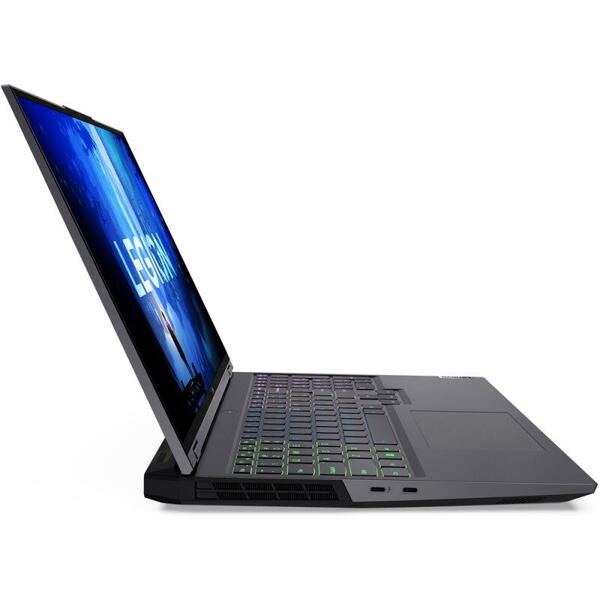 Laptop Lenovo Gaming 16 inch Legion 5 Pro 16IAH7H, WQXGA IPS 165Hz G-Sync, Procesor Intel Core i5-12500H (18M Cache, up to 4.50 GHz), 16GB DDR5, 512GB SSD, GeForce RTX 3060 6GB, No OS, Storm Grey, 4-Zone RGB, 3Yr Onsite Premium Care