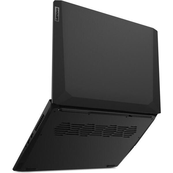 Laptop Lenovo Gaming 15.6 inch IdeaPad 3 15IHU6, FHD IPS, Procesor Intel Core i5-11320H (8M Cache, up to 4.50 GHz, with IPU), 16GB DDR4, 512GB SSD, GeForce GTX 1650 4GB, No OS, Shadow Black