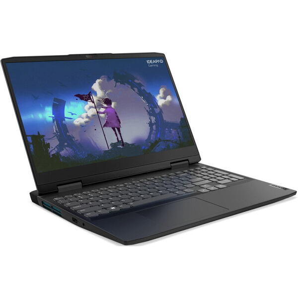 Laptop Lenovo Gaming 15.6 inch IdeaPad 3 15IAH7, FHD IPS 120Hz, Procesor Intel Core i5-12450H (12M Cache, up to 4.40 GHz), 16GB DDR4, 512GB SSD, GeForce RTX 3060 6GB, No OS, Onyx Grey
