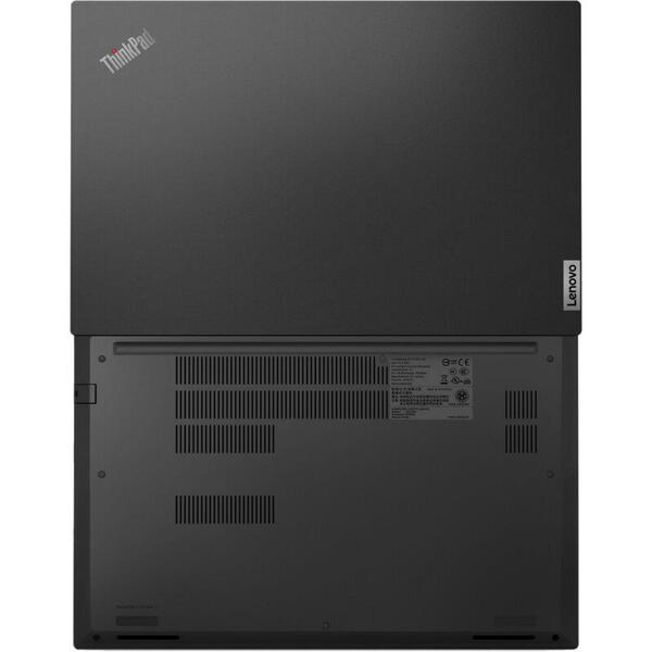 Laptop Lenovo 15.6 inch ThinkPad E15 Gen 3, FHD IPS, Procesor AMD Ryzen 5 5500U (8M Cache, up to 4.0 GHz), 16GB DDR4, 512GB SSD, Radeon, Win 11 Pro, Black
