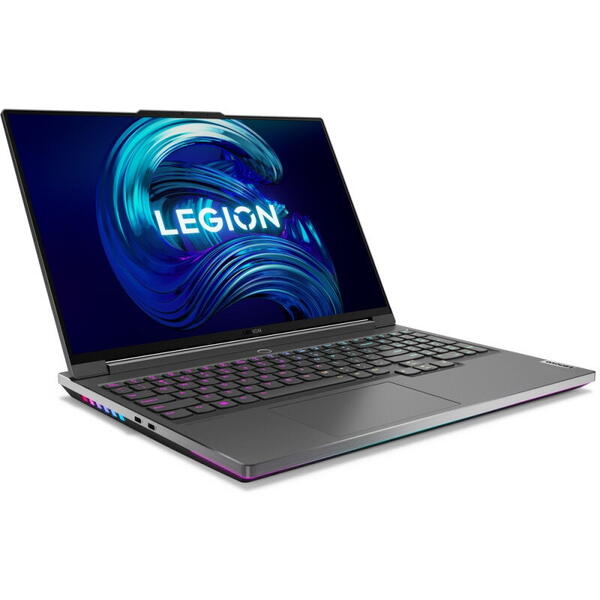 Laptop Lenovo Gaming 16 inch Legion 7 16IAX7, WQXGA IPS 165Hz G-Sync, Procesor Intel Core i7-12800HX (25M Cache, up to 4.80 GHz), 32GB DDR5, 1TB SSD, GeForce RTX 3070 Ti 8GB, No OS, Storm Grey, 3Yr Onsite Premium Care