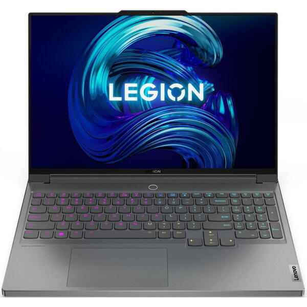 Laptop Lenovo Gaming 16 inch Legion 7 16ARHA7, WQXGA IPS 165Hz, Procesor AMD Ryzen 7 6800H (16M Cache, up to 4.7 GHz), 32GB DDR5, 1TB SSD, Radeon RX 6850M XT 12GB, No OS, Storm Grey, 3Yr Onsite Premium Care