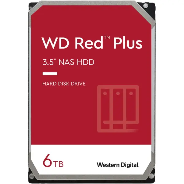 Hard Disk WD Red Plus 6TB, 5640RPM, 128MB cache, SATA-III