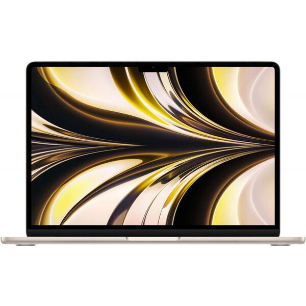 Laptop MacBook Air 13 with Liquid Retina, 13.6 inch, Apple M2 chip (8-core CPU), 16GB, 256GB SSD, Apple M2 8-core GPU, macOS Monterey, Starlight, INT keyboard, 2022