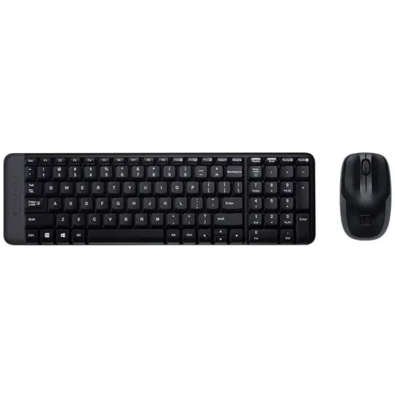 Tastatura Kit wireless + mouse Logitech MK220, Negru