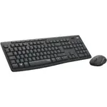 Tastatura Logitech Kit wireless si mouse Logitech MK295 Silent, layout US INTL, Graphite