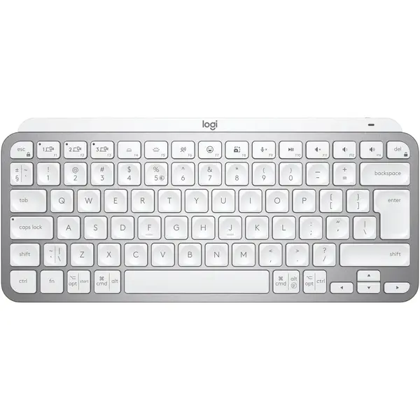 Tastatura Logitech MX Keys Mini, Wireless, Layout US INTL, Pale Grey