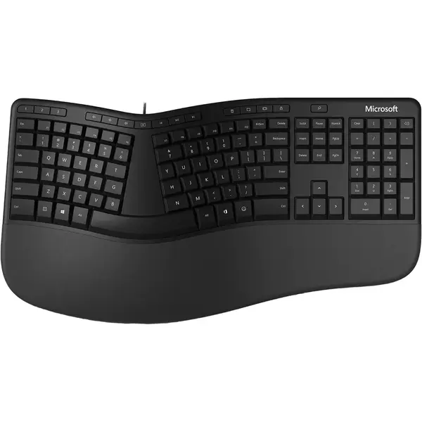Tastatura Microsoft Kit + Mouse Desktop Ergonomic, Negru