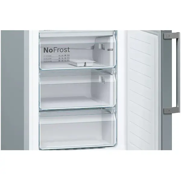 Combina frigorifica incorporabila Bosch KGN397LEQ, 368 l, NoFrost, Clasa E, H 203 cm, Inox AntiAmprenta