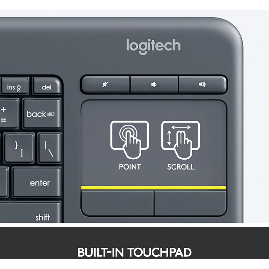 puberty relax slim Tastatura Wireless Logitech K400 Plus Dark, Touchpad, USB, Black - Pret:  249.99 lei - Rombiz.ro