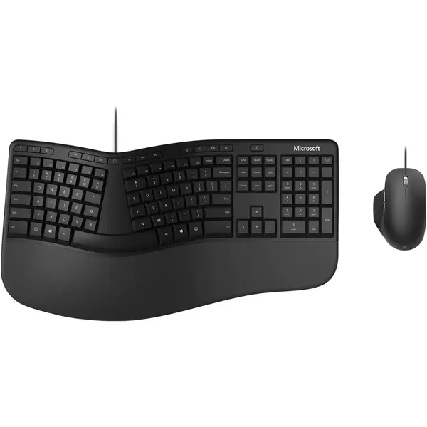 Tastatura Microsoft Kit + Mouse Desktop Ergonomic, For business, Negru