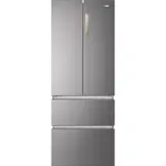 Side by side Candy Haier HB17FPAAA, French Door, 446 l, Total No Frost, Motor Inverter, My Zone, Display LED, Super Cooling, Super Freezing, Clasa E, H 190 cm, Inox