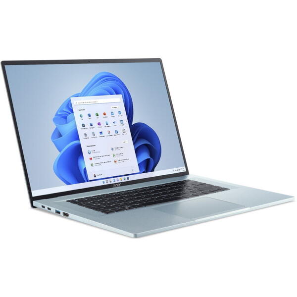 Laptop Acer Swift Edge 16 SFA16-41, 16 inch, WQUXGA OLED, Procesor AMD Ryzen 7 6800U (16M Cache, up to 4.7 GHz), 16GB DDR5, 1TB SSD, Radeon 680M, Win 11 Home, Flax White