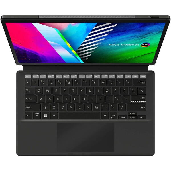 Laptop Asus Vivobook 13 Slate OLED T3300KA, Pentium Silver N6000, 13.3 inch, Touch, RAM 8GB, SSD 256GB, Intel UHD, Windows 11 Home, Black
