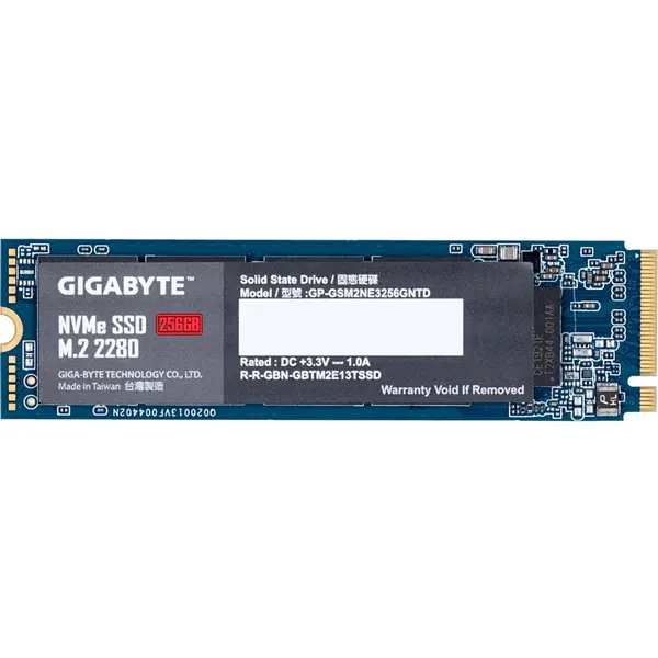 SSD Gigabyte 256GB, M.2 2280, PCIe Gen3x4, NVMe