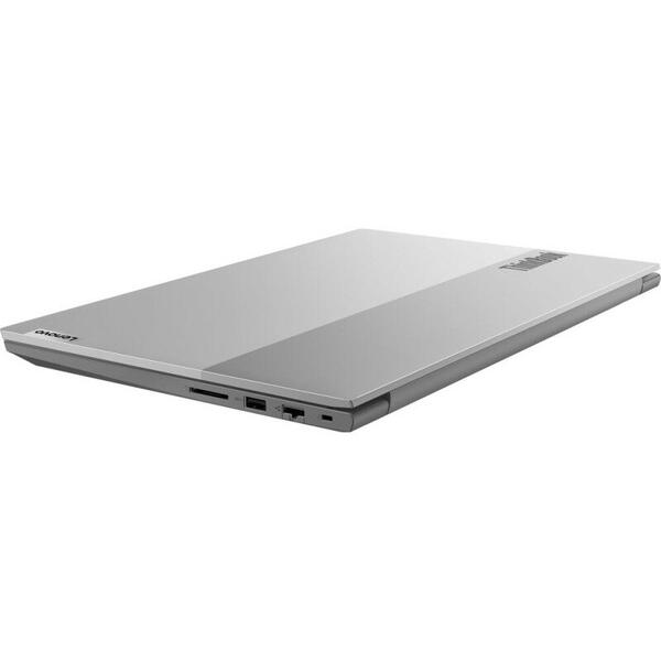 Laptop Lenovo ThinkBook 15 G4 IAP, 15.6 inch, Full HD IPS, Procesor Intel Core i5-1235U (12M Cache, up to 4.40 GHz, with IPU), 16GB DDR4, 512GB SSD, Intel Iris Xe, No OS, Mineral Gray
