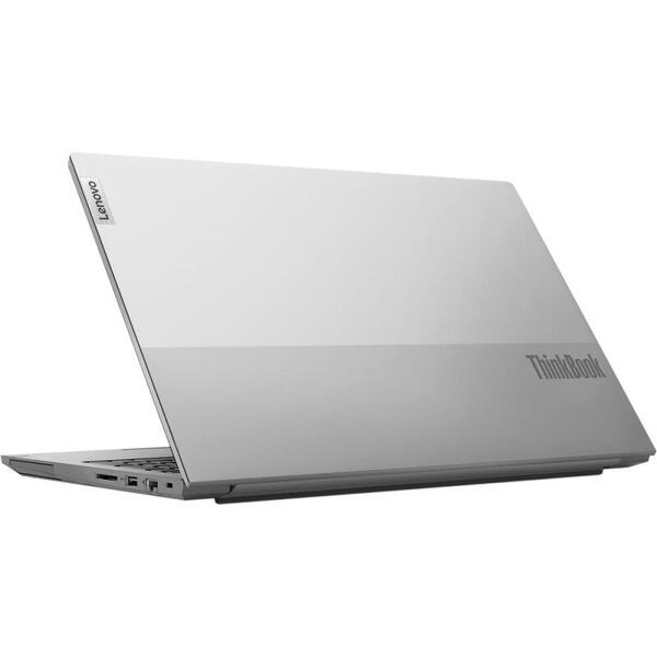 Laptop Lenovo ThinkBook 15 G4 IAP, 15.6 inch, Full HD IPS, Procesor Intel Core i5-1235U (12M Cache, up to 4.40 GHz, with IPU), 16GB DDR4, 512GB SSD, Intel Iris Xe, No OS, Mineral Gray