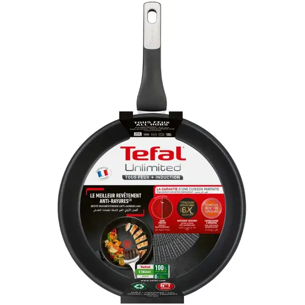 Tigaie Tefal Unlimited, Thermo-Signal, Thermo-Fusion, Invelis antiaderent din titan, 26 cm