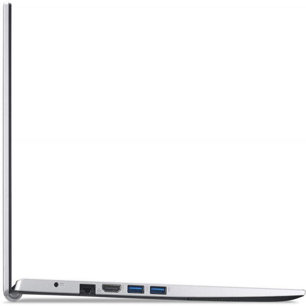 Laptop Acer 15.6 inch Aspire 3 A315-35, FHD, Procesor Intel Pentium Silver N6000 (4M Cache, up to 3.30 GHz), 8GB DDR4, 256GB SSD, GMA UHD, No OS, Silver