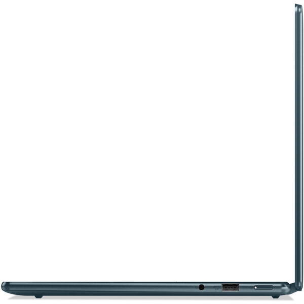 Laptop Lenovo Yoga 7 14ARB7, 14 inch, 2.8K OLED Touch 90Hz, Procesor AMD Ryzen 5 6600U (16M Cache, up to 4.5 GHz), 16GB DDR5, 512GB SSD, Radeon 660M, Win 11 Home, Stone Blue, 3Yr Onsite Premium Care