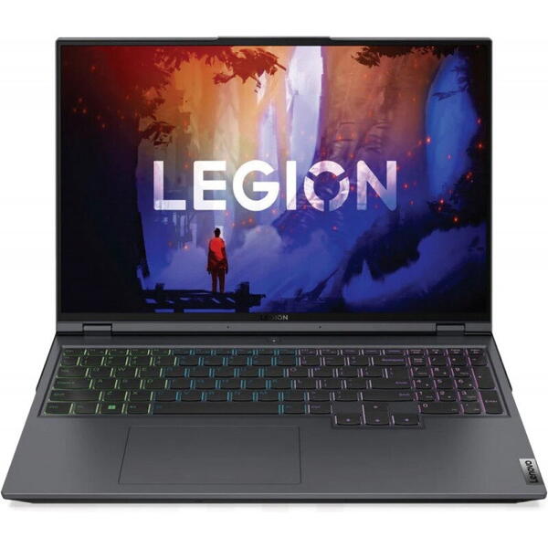 Laptop Lenovo Gaming  Legion 5 Pro 16ARH7H, 16 inch, WQXGA IPS 165Hz G-Sync, Procesor AMD Ryzen 7 6800H (16M Cache, up to 4.7 GHz), 16GB DDR5, 512GB SSD, GeForce RTX 3070 Ti 8GB, No OS, Storm Grey, 3Yr Onsite Premium Care