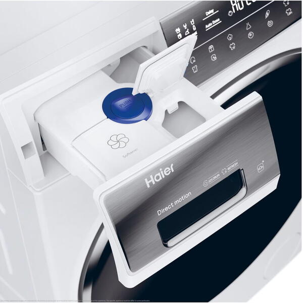 Masina de spalat rufe Candy Haier HW90G-BD14979U1S, 9 kg, 1400 rpm, Clasa A, Motor Direct Motion, Refresh, ABT, Steam, Drum light, Dual spray, Pillow Drum, WiFi, Autodose, Display Led cu Touch control, iTime, Smart Detecting, Alb