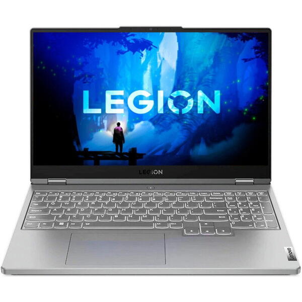 Laptop Lenovo Gaming Legion 5 15IAH7, 15.6 inch, Full HD IPS 144Hz, Procesor Intel Core i5-12500H (18M Cache, up to 4.50 GHz), 16GB DDR5, 512GB SSD, GeForce RTX 3050 Ti 4GB, No OS, Cloud Grey, 3Yr Onsite Premium Care